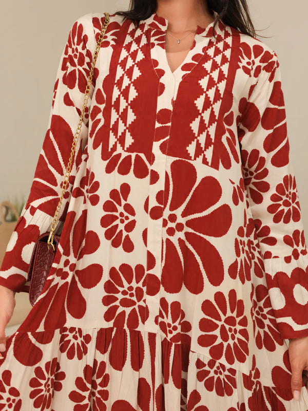Aurora Maroon Long Dress