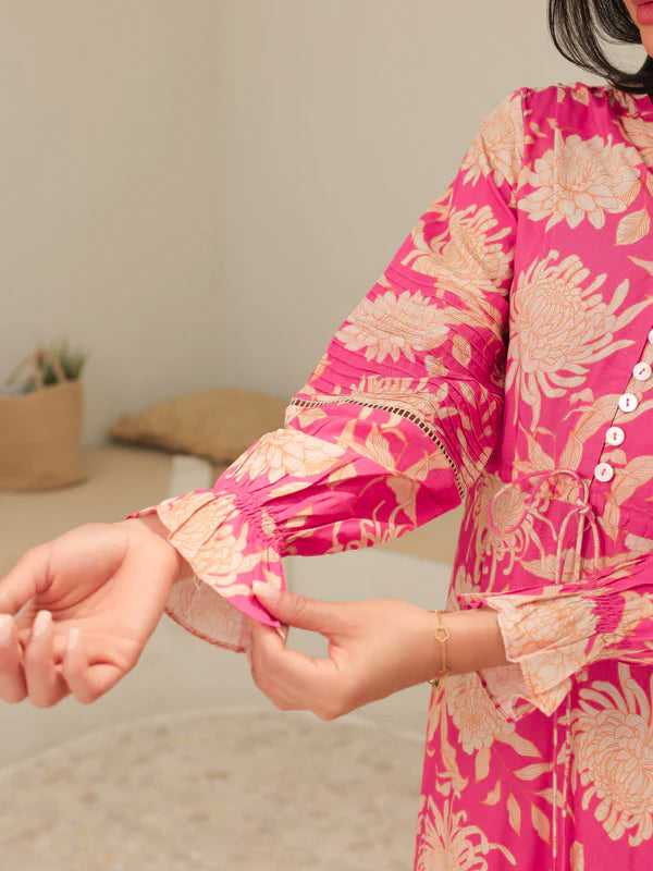 Fluff Pluff Floral Long Dress