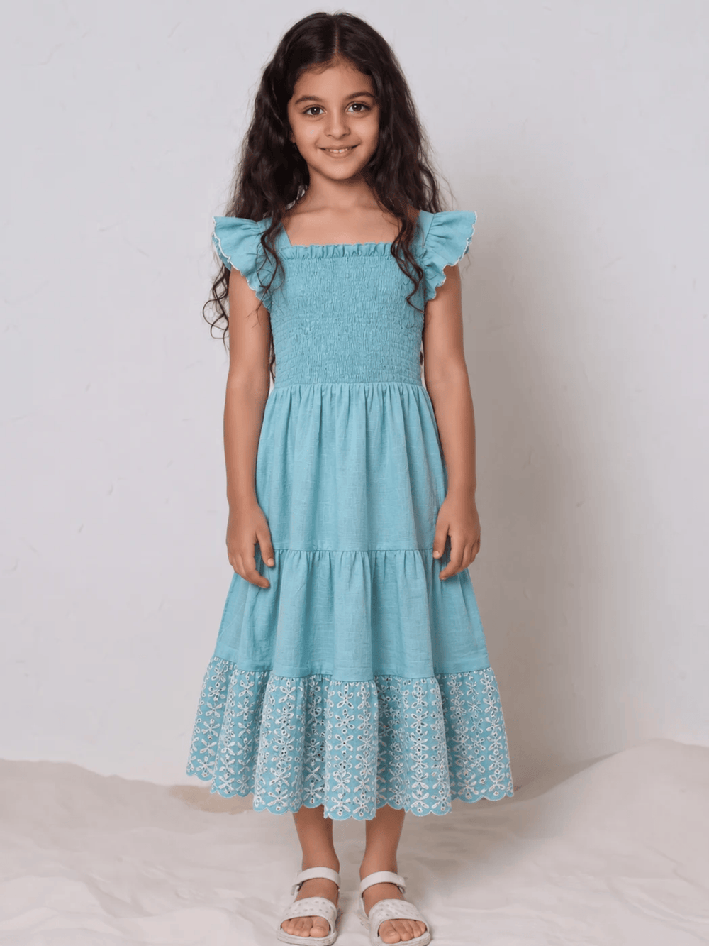 Mini Lvelle Smock Cutwork Dress