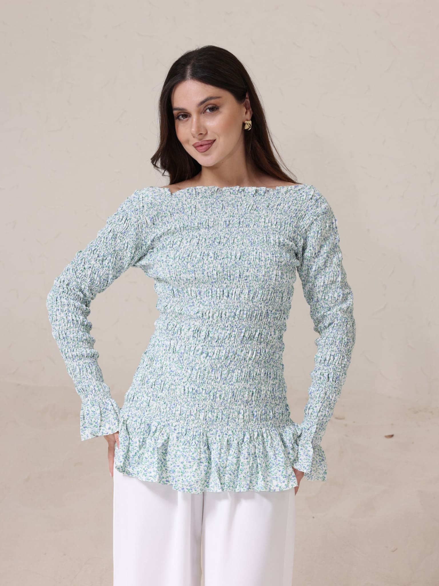 Maliah Floral Smock Shirt