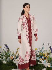 Eiraleaf Maroon Long Dress