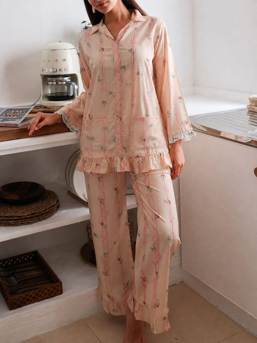 Rossbee Lounge Frill Trouser Pants