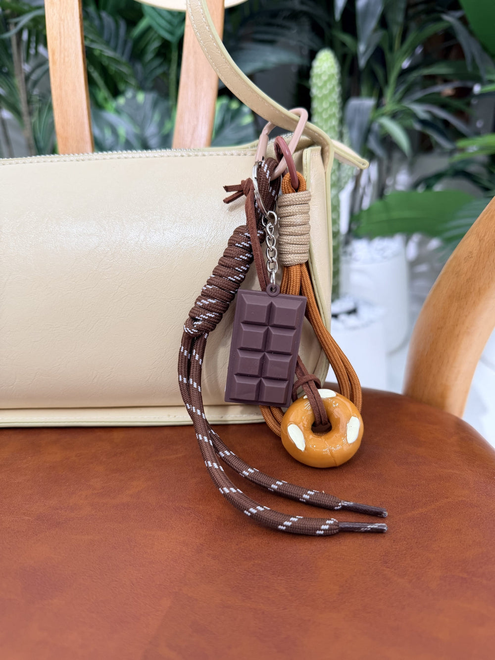 Bagel Chocolate Bag Charm