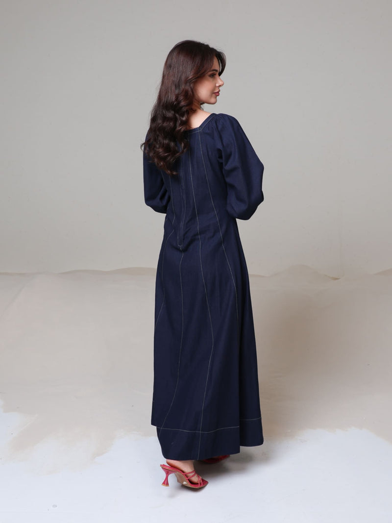 Bria Denim Long Dress