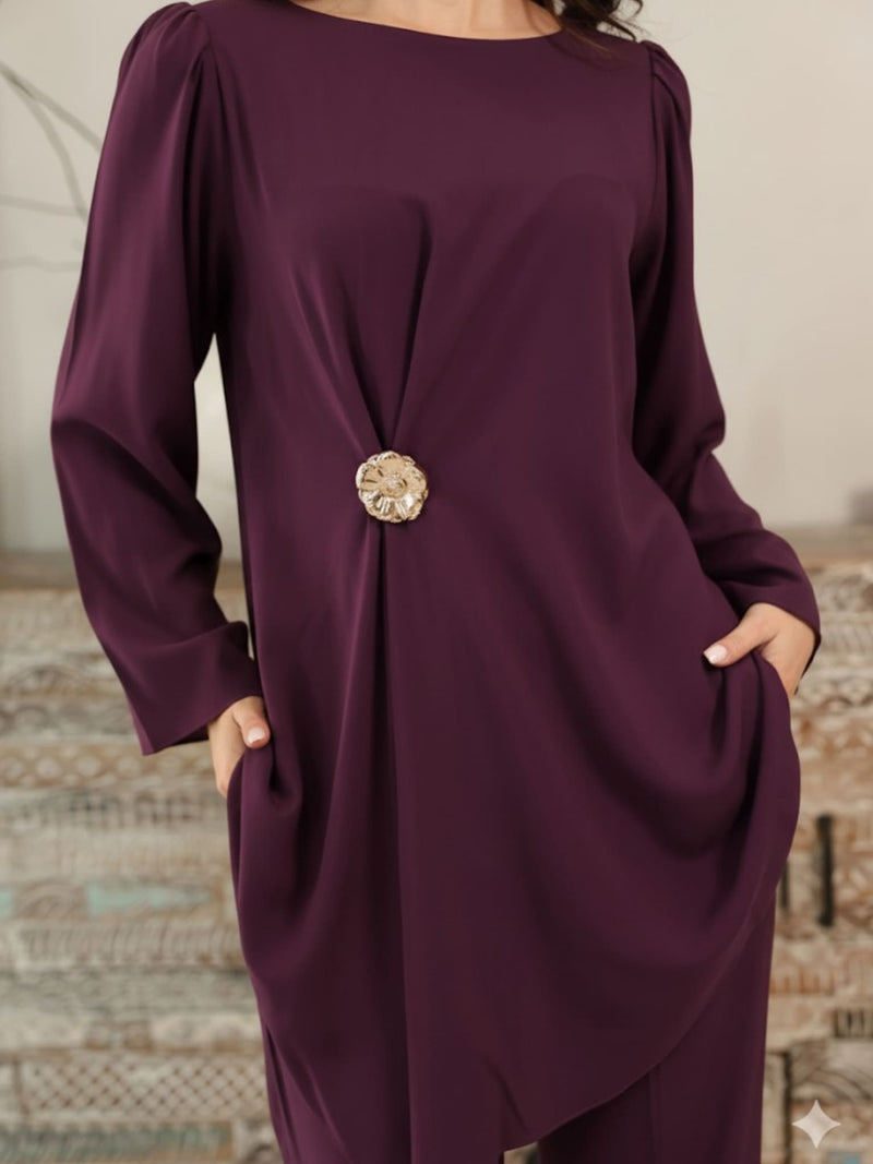 Astrid Plum Buckle Co Ord Set