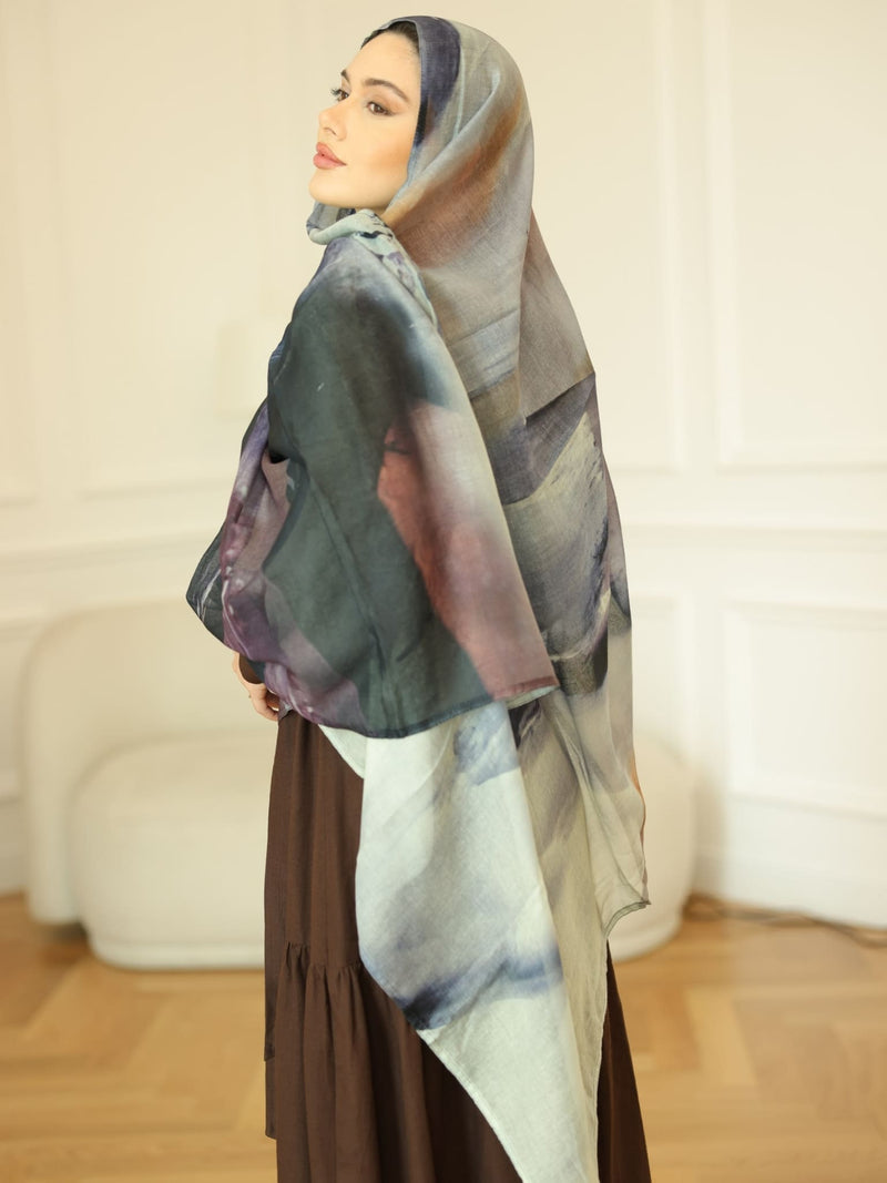 Ash Printed Hijab