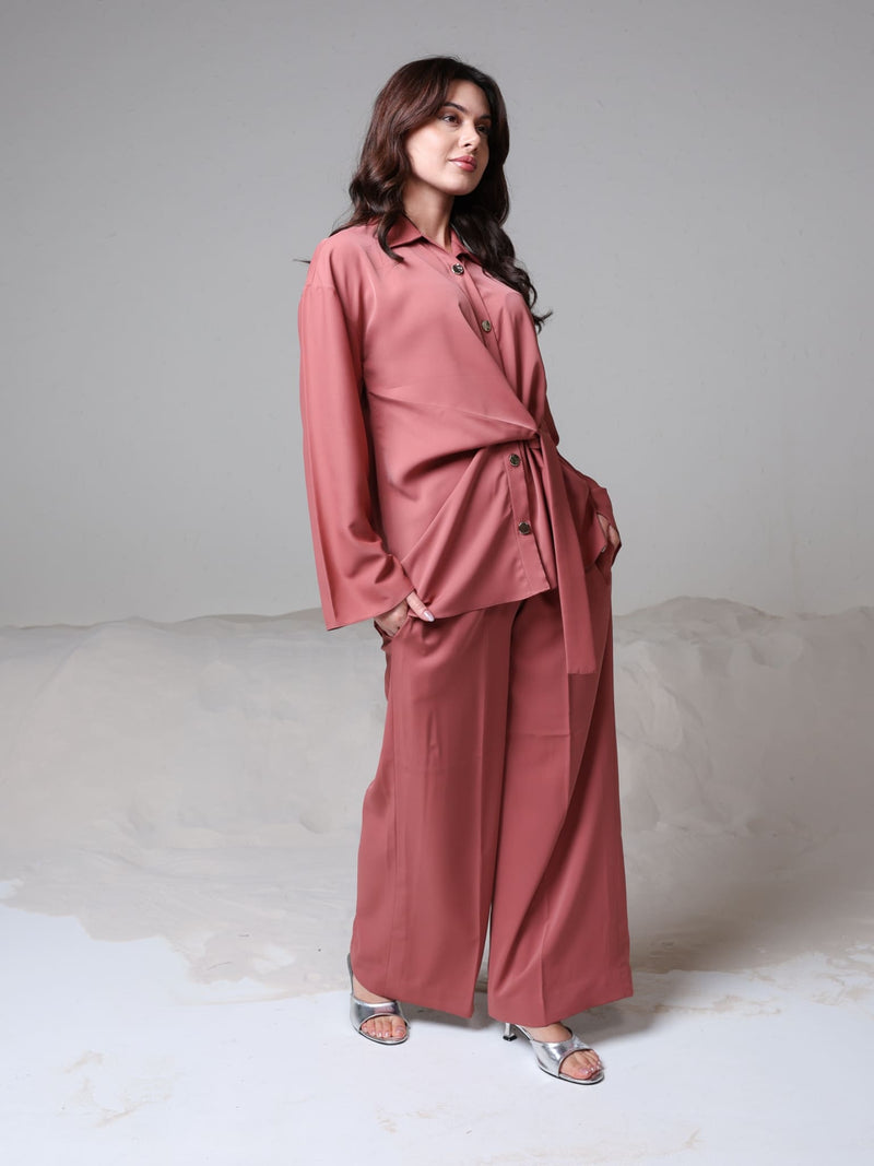 Yuna Knot Peach Co Ord Set