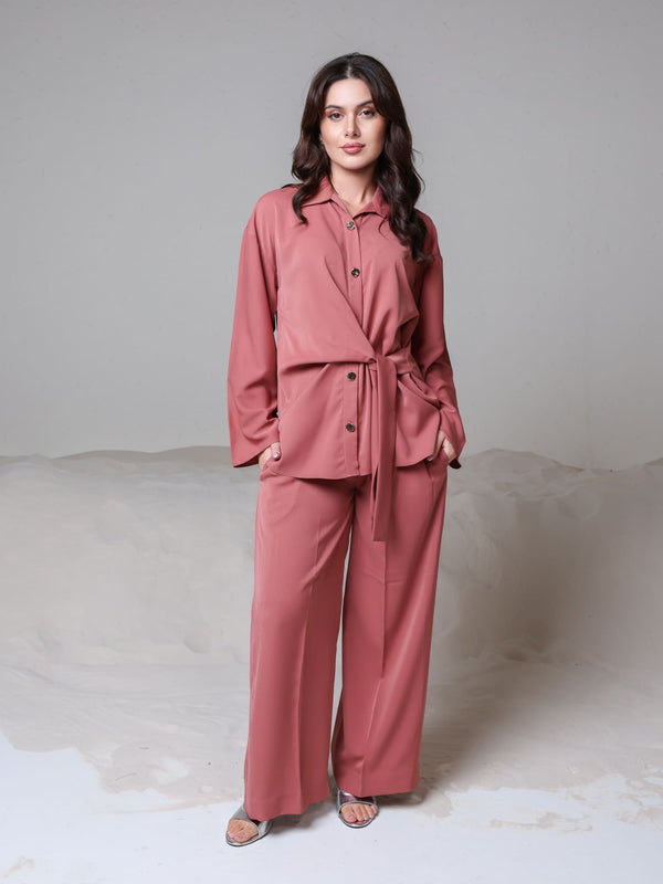 Yuna Knot Peach Co Ord Set