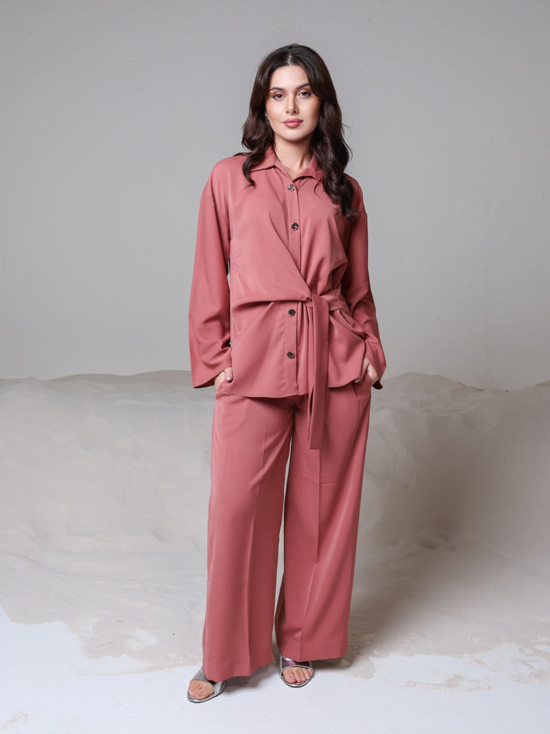 Yuna Knot Peach Co Ord Set