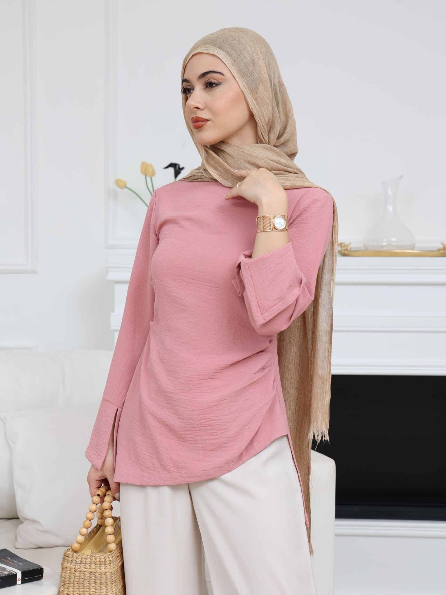 Maisy Pink Asymmetric Shirt