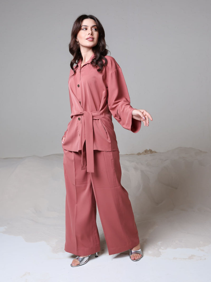Yuna Knot Peach Co Ord Set