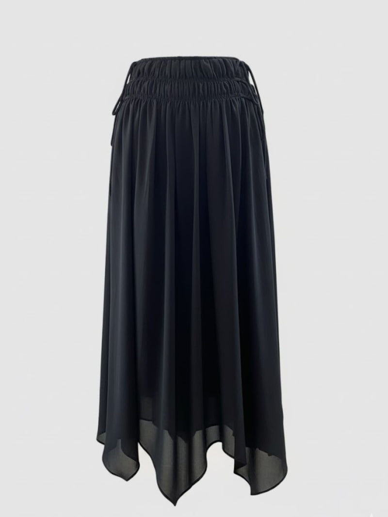 Rumi Ruching Black Skirt