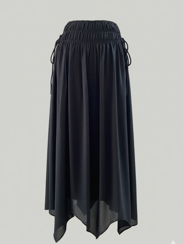 Rumi Ruching Black Skirt