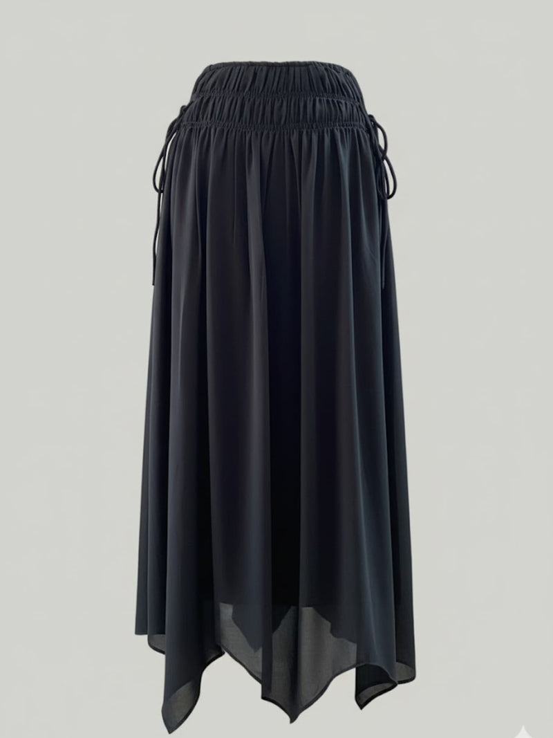 Rumi Ruching Black Skirt