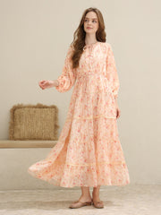 Blushhaven Floral Lace Long Dress