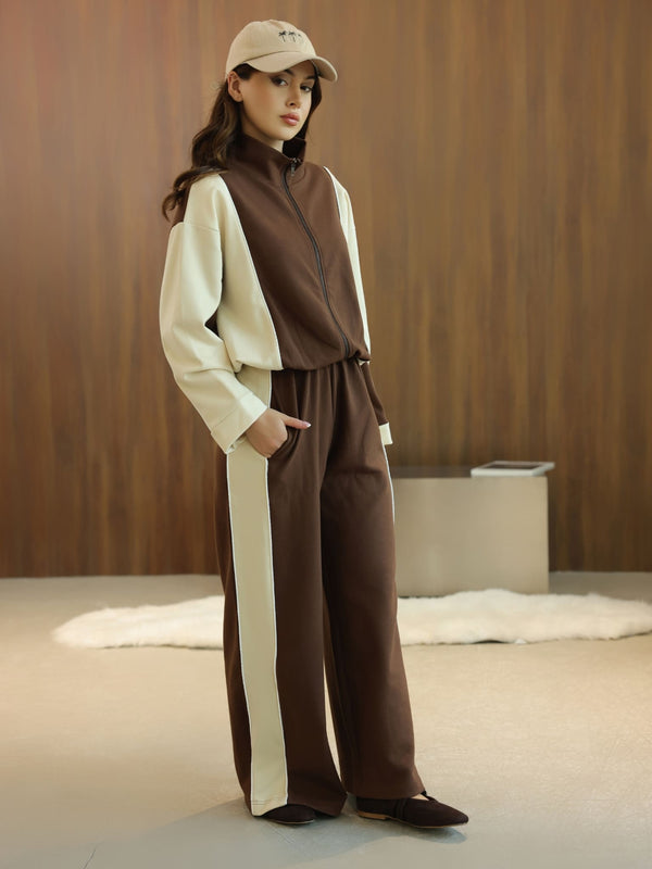 Signora Brown And Cream Softstreme Sweat Pants