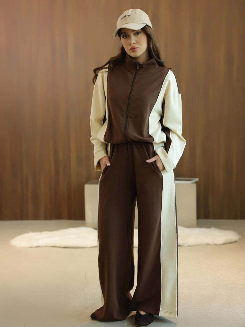 Signora Brown And Cream Softstreme Sweat Pants