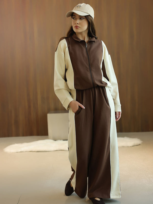Signora Brown And Cream Softstreme Sweat Pants