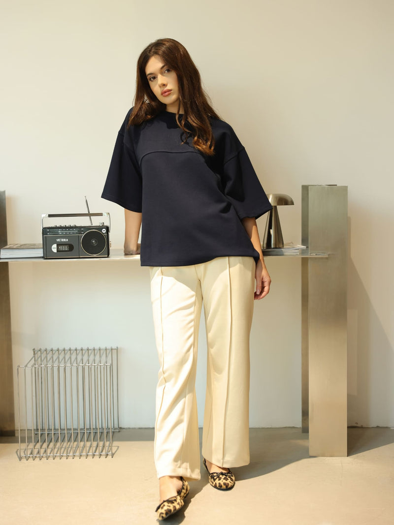 Flumie Blue Drop Shoulder Shirt