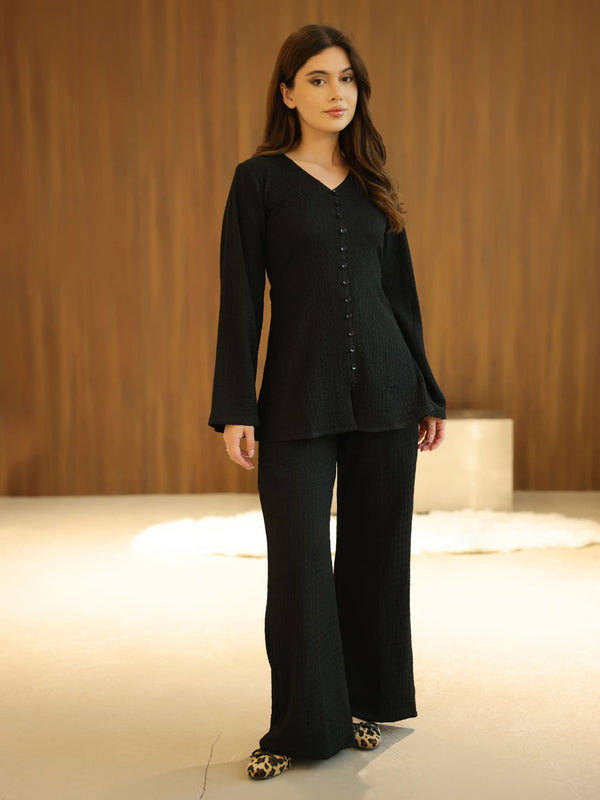 Osanna Textured Black Co Ord Set