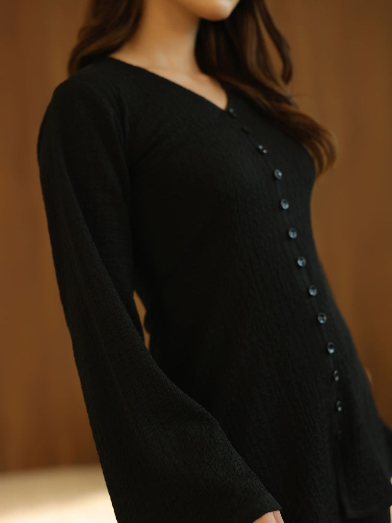 Osanna Textured Black Co Ord Set