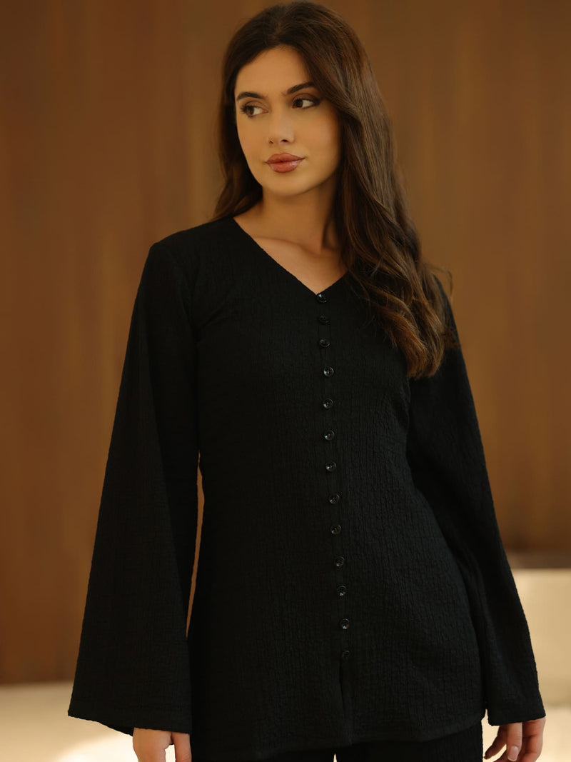 Osanna Textured Black Co Ord Set