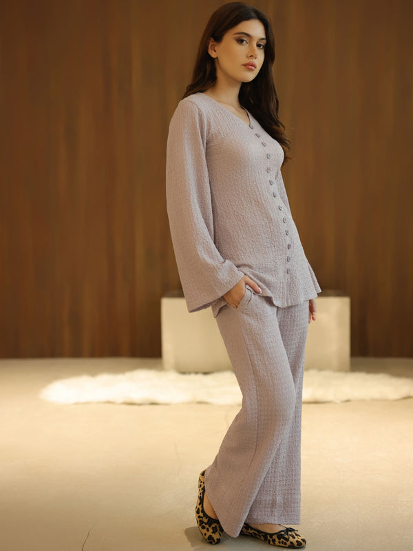 Osanna Textured Lilac Co Ord Set
