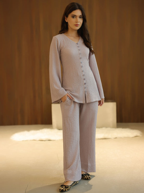 Osanna Textured Lilac Co Ord Set