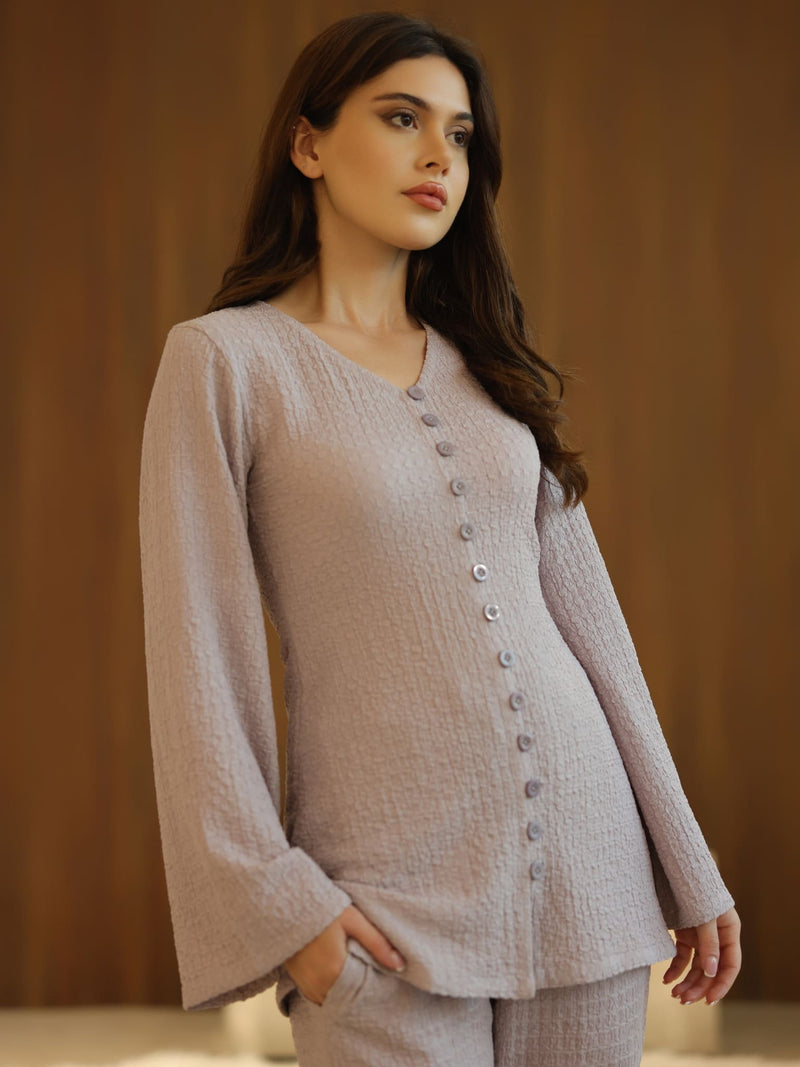 Osanna Textured Lilac Co Ord Set