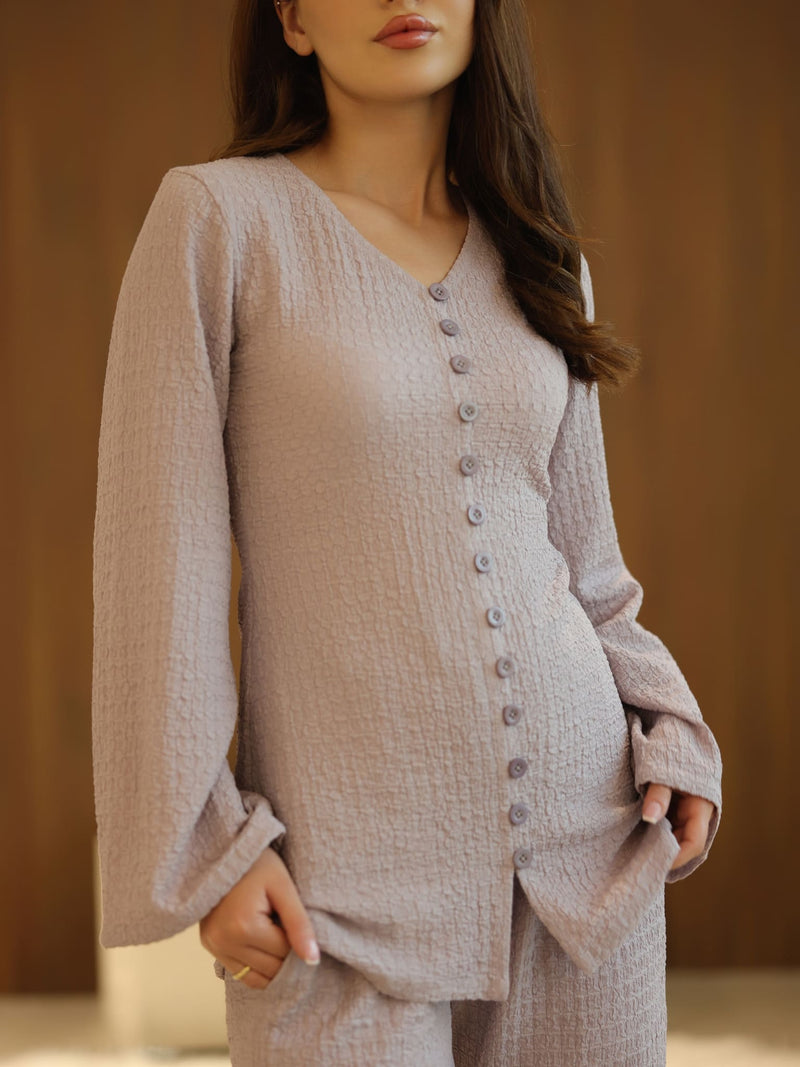 Osanna Textured Lilac Co Ord Set