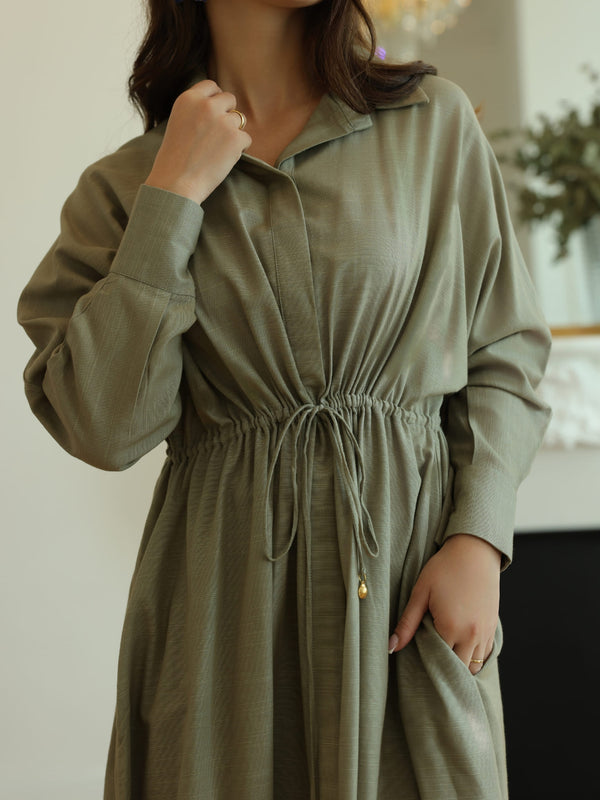 Arden Olive Long Dress