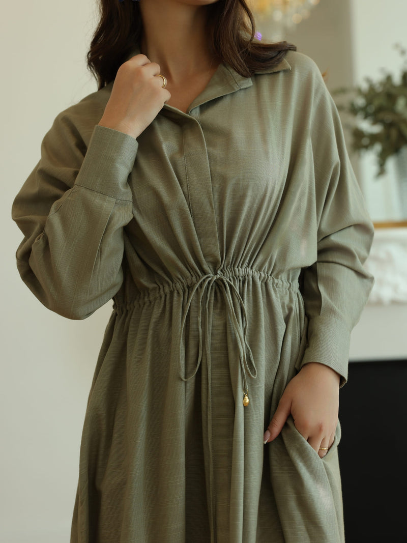 Arden Olive Long Dress