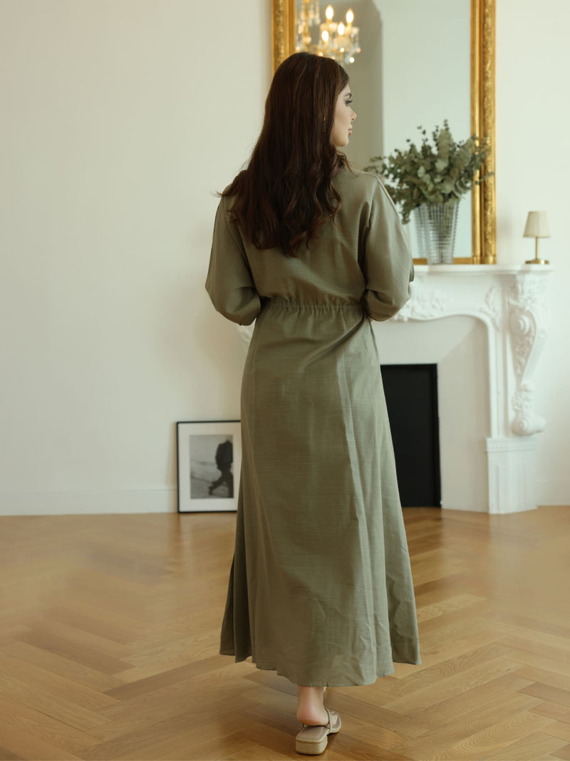 Arden Olive Long Dress