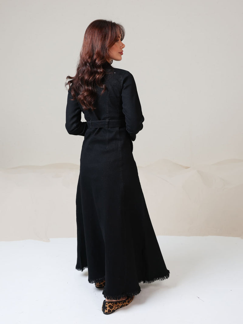 Swifty Denim Black Dress