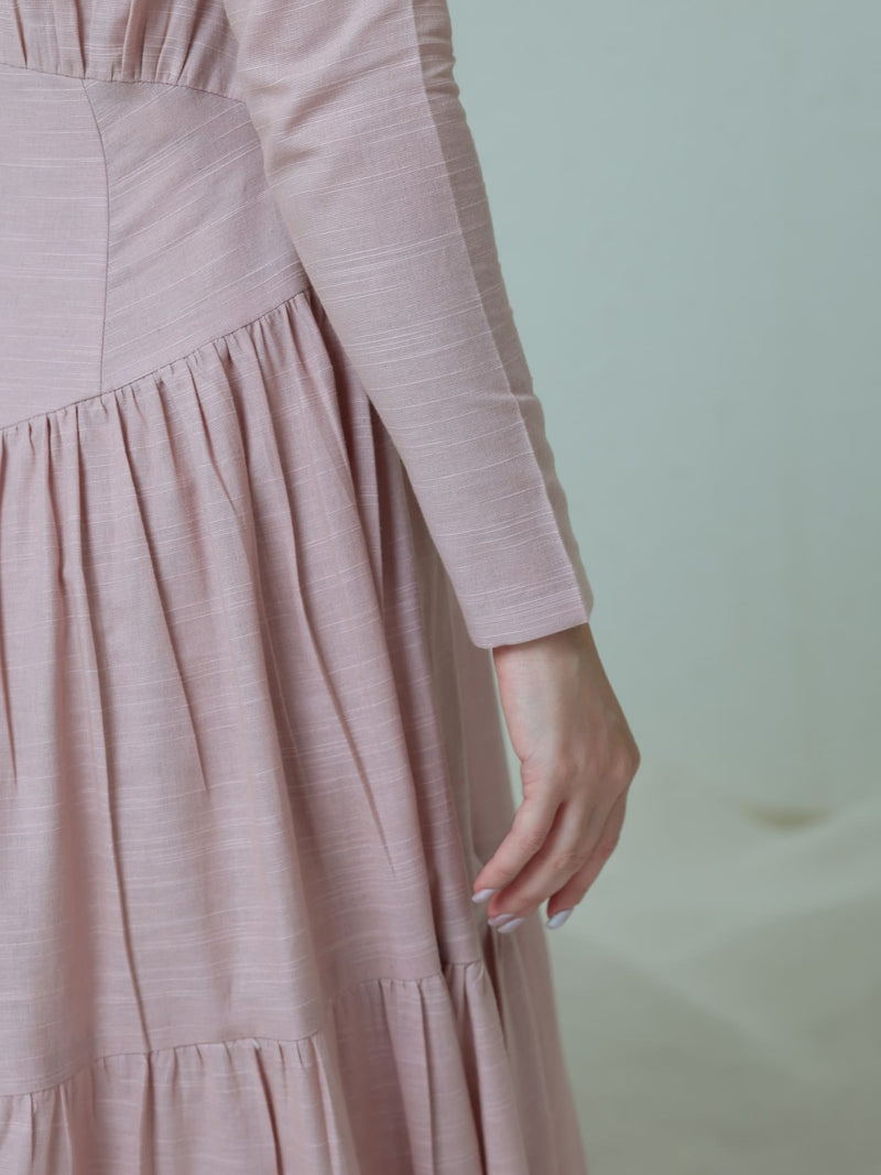Muted Pink Rush Long Dress
