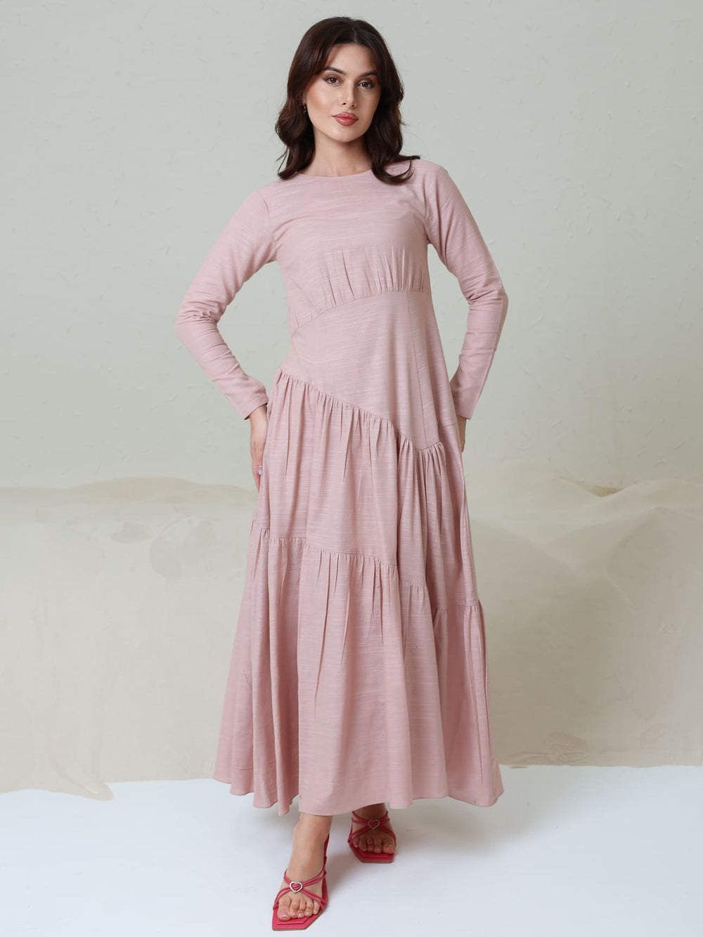 Muted Pink Rush Long Dress