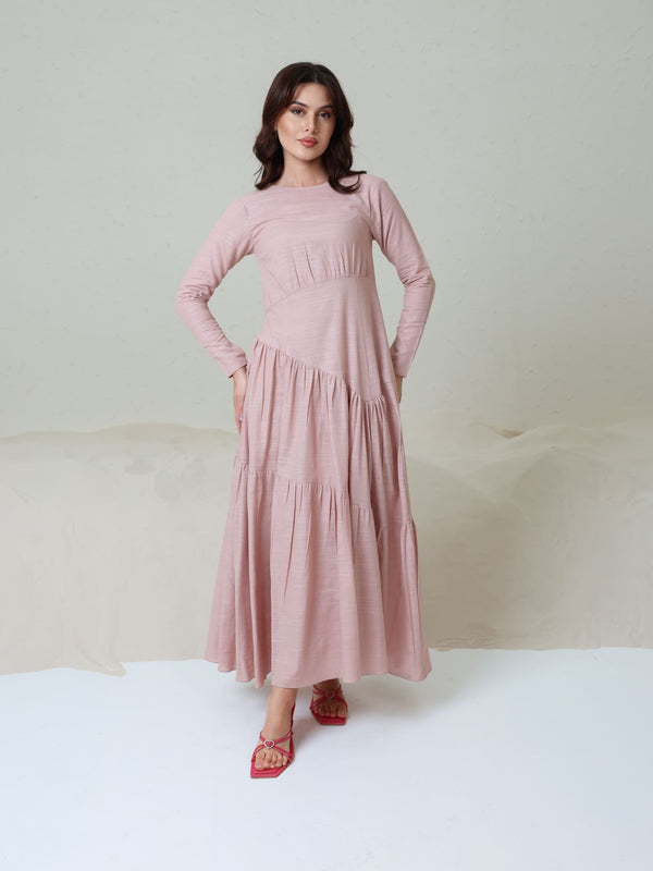 Muted Pink Rush Long Dress