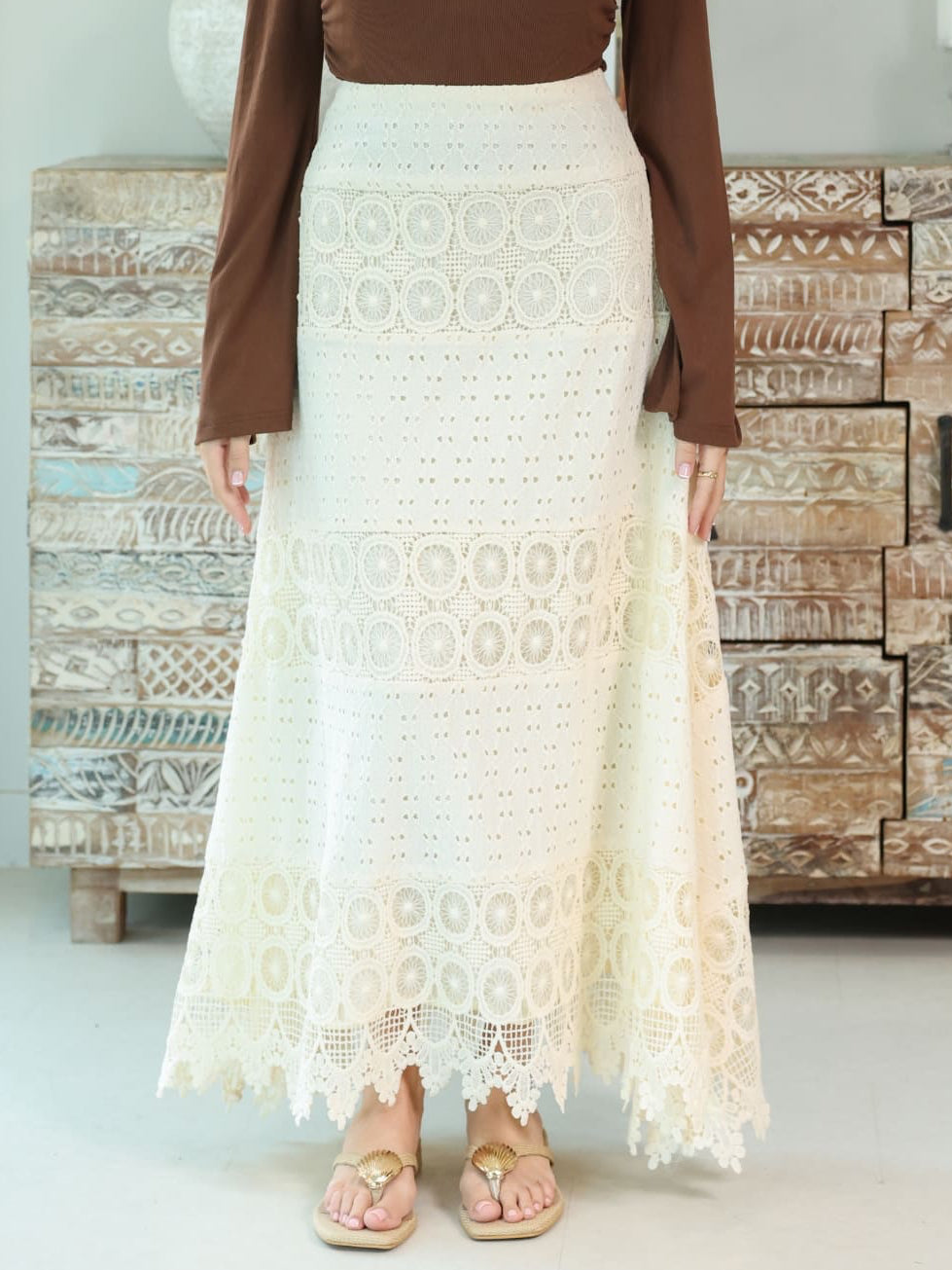 Clovy Crochet Skirt