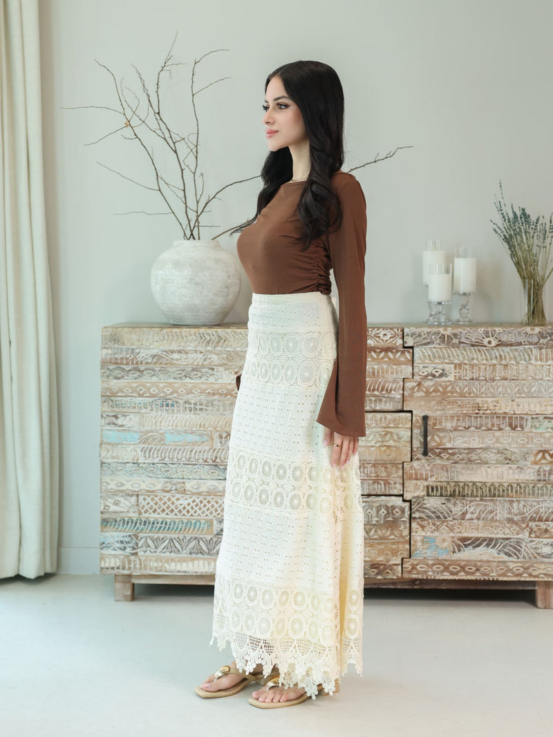 Clovy Crochet Skirt