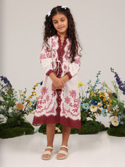 Mini Eiraleaf Maroon Dress