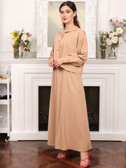 Aylin Beige Shirt And Dress