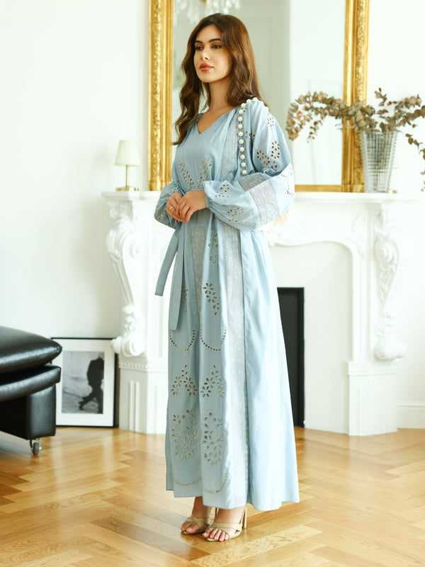 pastel embroidered dress Valentino 3D Floral Embroidered Dress Set - Pastel Multi