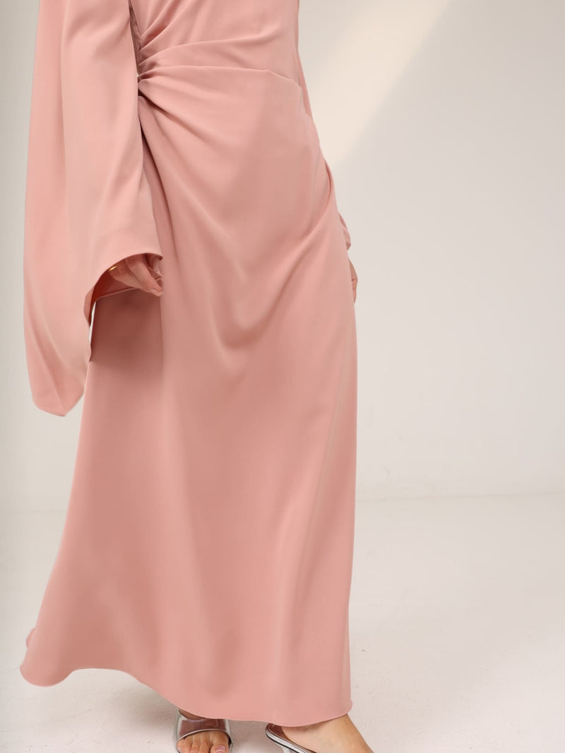 Riley Pink Buckle Long Dress