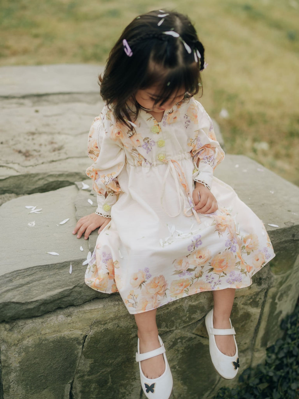 Mini Venice Floral Printed Dress For Girls