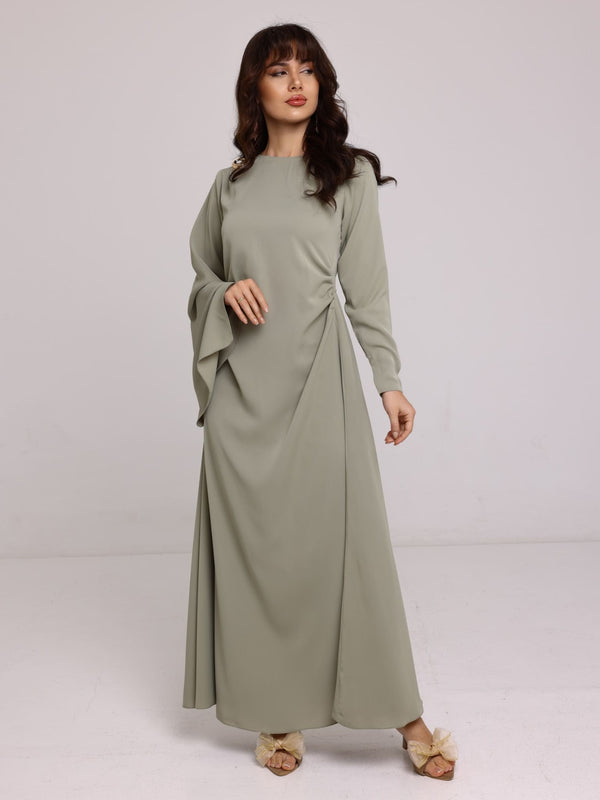 Riley Green Buckle Long Dress