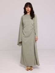 Riley Green Buckle Long Dress