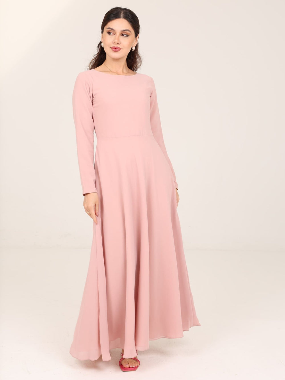 Alana Pink Chiffon Dress