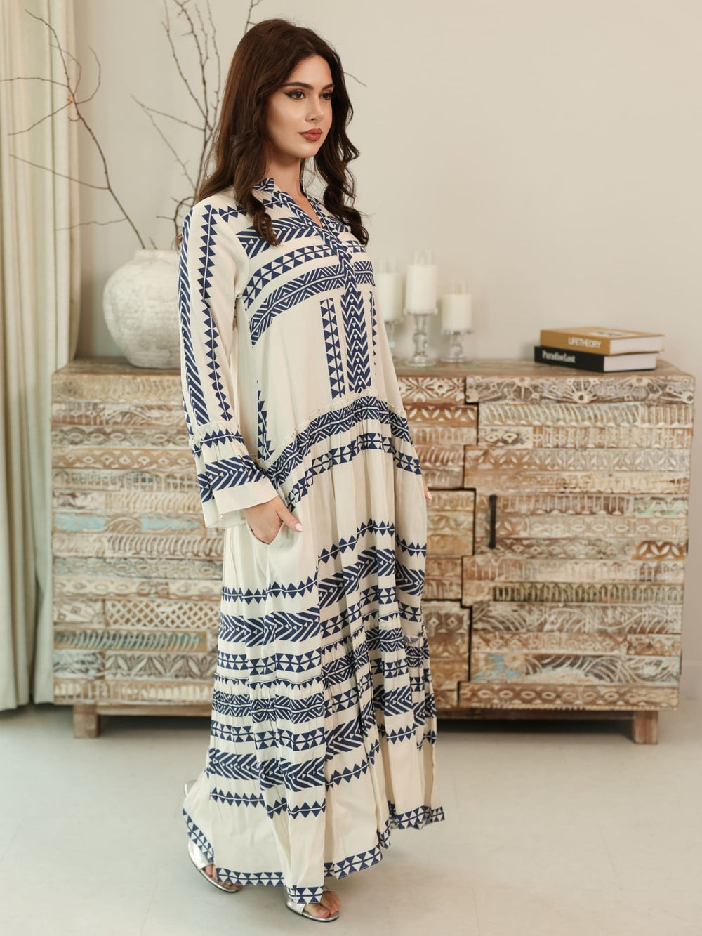 Eden Lines Blue Dress With Pockets