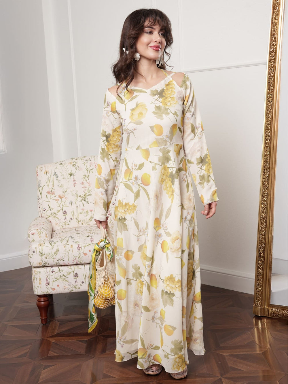 Limonelle Printed Long Dress