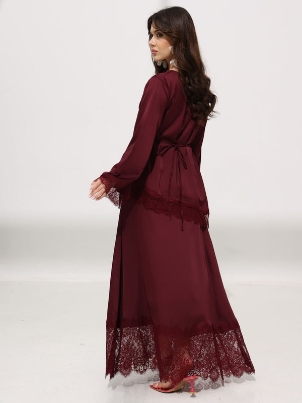 Harlyn Plum Lace Skirt
